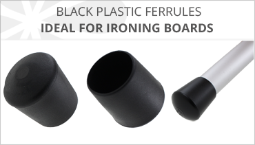 BLACK PLASTIC PVC FERRULES FOR IRONING BOARDS